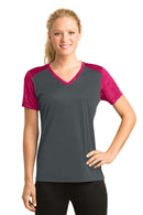 T-shirts Sport-Tek Ladies CamoHex Colorblock V-Neck Tee. LST371 Sport-Tek