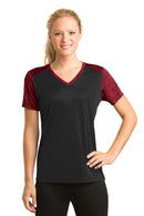 T-shirts Sport-Tek Ladies CamoHex Colorblock V-Neck Tee. LST371 Sport-Tek