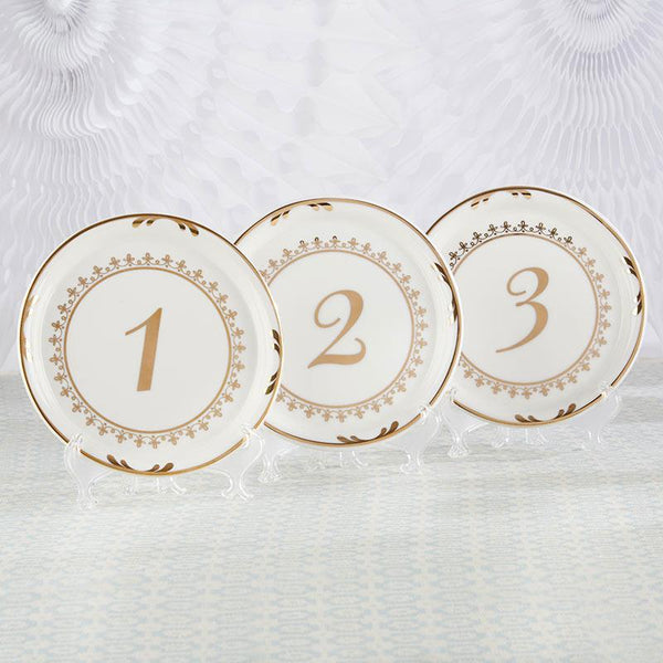 Table Numbers Tea Time Vintage Plate Table Numbers (1-6) Kate Aspen