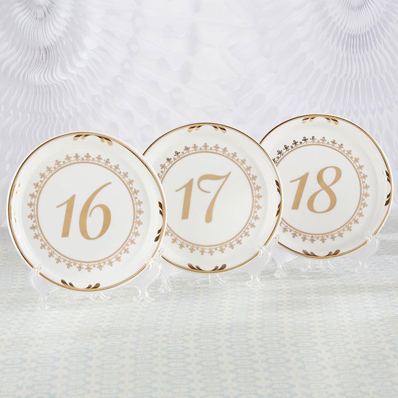 Table Numbers Tea Time Vintage Plate Table Numbers (13-18) Kate Aspen
