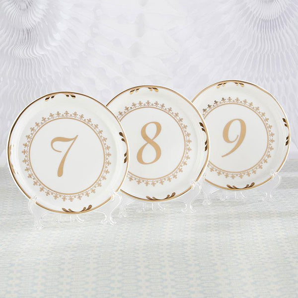 Table Numbers Tea Time Vintage Plate Table Numbers (7-12) Kate Aspen