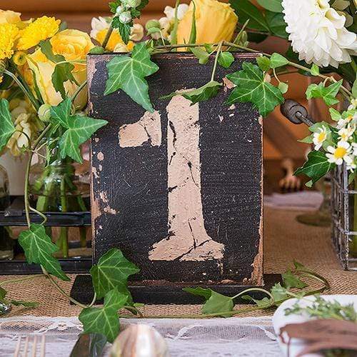 Table Planning Accessories Rustic Self-Standing Table Number And Holders Numbers 1-6 (Pack of 6) JM Weddings