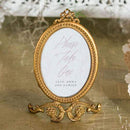 Table Planning Accessories Small Oval Baroque Frame - Gold (Pack of 1) JM Weddings