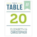Table Planning Accessories Smart Type Table Numbers 1-12 Daiquiri Green (Pack of 12) JM Weddings