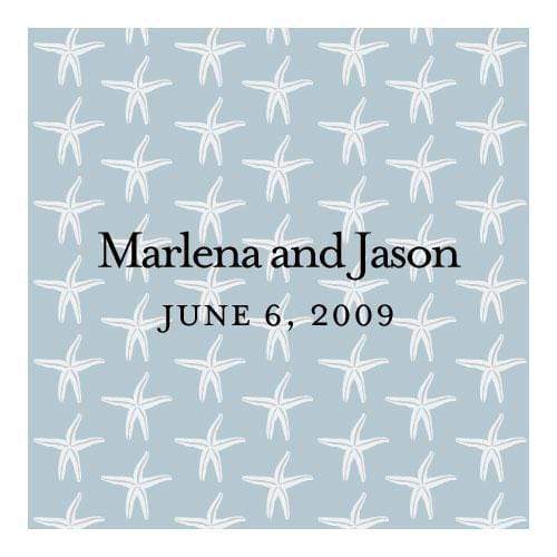 Table Planning Accessories Starfish Background Favor Cards Indigo Blue (Pack of 1) JM Weddings