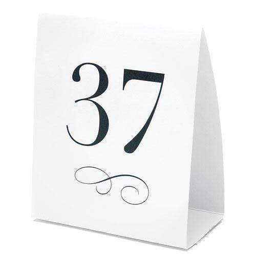 Table Number Tent Style Card Numbers 1-12 (Pack of 12)