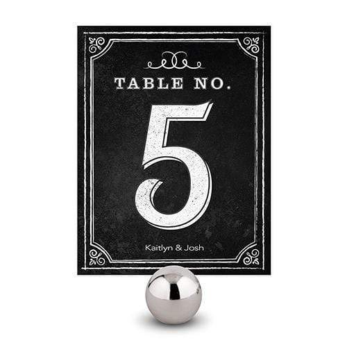 Table Numbers with Chalkboard Print Design Numbers 1-12 Pastel Blue (Pack of 12)