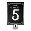 Table Planning Accessories Table Numbers with Chalkboard Print Design Numbers 1-12 Pastel Blue (Pack of 12) JM Weddings