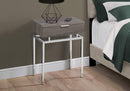 Tables Accent Table for Living Room - 12'.75" x 18'.25" x 23" Dark Taupe/Chrome Metal- Accent Table HomeRoots