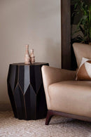 Tables Accent Table with Storage - 16'.4" X 16'.4" X 22" Black Wood Accent Table HomeRoots