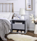 Tables Accent Table with Storage - 22" X 16" X 20" Gray Wood Accent Table HomeRoots