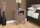 Tables Accent Tables - 14" x 17'.25" x 24'.25" Dark Taupe, Particle Board, Storage - Accent Table HomeRoots