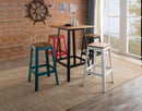 Tables Bar Table - 28" X 28" X 41" Natural & Black Wood Bar Table HomeRoots