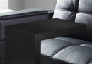 Tables Black Accent Table - 11'.5" x 18" x 24" Black, Hollow-Core, Particle Board - Accent Table HomeRoots