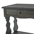 Tables Black Accent Table - 14" x 28" x 29" Black, 1 Drawer, Vintage, Wooden - Accent Table HomeRoots