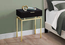 Tables Cheap Accent Tables - 12'.75" x 18'.25" x 23" Cappuccino/Gold Metal- Accent Table HomeRoots