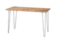 Tables Cheap Coffee Tables 42" X 28" X 18" Natural Maple And Steel Coffee Table 3955 HomeRoots