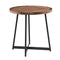 Tables Couch Side Table - 21.66" X 21.66" X 22.05" Round Side Table in American Walnut and Black HomeRoots