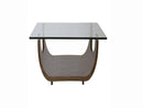 Tables Couch Side Table - 24" X 24" X 20" Clear Veneer Side Table HomeRoots