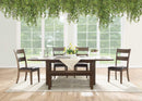 Tables Dining Room Table Sets - 42" X 96" X 30" Dark Oak Wood Dining Table HomeRoots