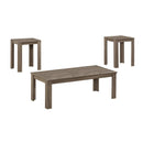 Tables Dining Room Table Sets Dark Taupe Table Set 3Pcs Set 6077 HomeRoots