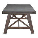 Tables Dining Tables - 78.7" X 39.4" X 29.5" Cement And Natural Dining Table HomeRoots