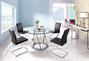 Tables Kitchen and Dining Room Tables - 51" x 51" x 29" Polished Stainless Steel Round Dining Table HomeRoots