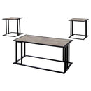 Tables Living Room Table Set Dark Taupe Black Metal Table Set 3Pcs Set 6089 HomeRoots