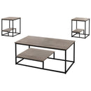 Tables Living Room Table Set Dark Taupe Black Metal Table Set 3Pcs Set 6092 HomeRoots