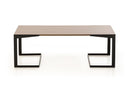 Tables Modern Coffee Table - 16" Walnut Veneer and Metal Coffee Table HomeRoots