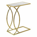 Tables Small Accent Table - 18'.25" x 10'.25" x 24" Gold, Metal, Glass - Accent Table HomeRoots
