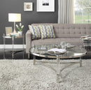Tables Small End Tables 20" X 20" X 24" Stainless Steel, Clear Acrylic And Glass End Table 8955 HomeRoots