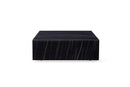 Tables Smart Coffee Table - 35" X 35" X 11" Black Stainless Steel Coffee Table HomeRoots