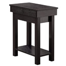 Tables Tall Accent Table - 20" x 11'.75" x 24" Cappuccino, Particle Board, Hollow-Core, Storage - Accent Table HomeRoots