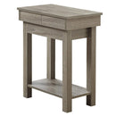 Tables Tall Accent Table - 20" x 11'.75" x 24" Dark Taupe, Particle Board, Hollow-Core, Storage - Accent Table HomeRoots