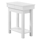 Tables Tall Accent Table - 20" x 11'.75" x 24" White, Particle Board, Hollow-Core, Storage - Accent Table HomeRoots