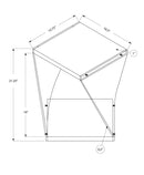Tables White Accent Table - 15'.75" x 16'.5" x 21'.25" White, Clear, Acrylic - Glass Accent Table HomeRoots