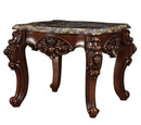 Tables Wood End Tables 30" X 30" X 25" Marble Walnut Wood End Table 7443 HomeRoots