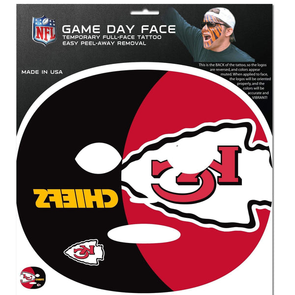Tailgating & BBQ Accessories NFL - Kansas City Chiefs Game Face Temporary Tattoo JM Sports-7