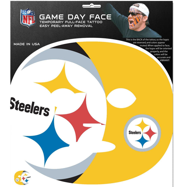 Tailgating & BBQ Accessories NFL - Pittsburgh Steelers Game Face Temporary Tattoo JM Sports-7