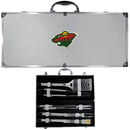 Tailgating & BBQ Accessories NHL - Minnesota Wild 8 pc Stainless Steel BBQ Set w/Metal Case JM Sports-16