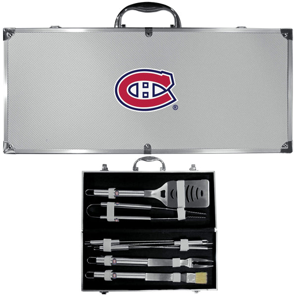 Tailgating & BBQ Accessories NHL - Montreal Canadiens 8 pc Stainless Steel BBQ Set w/Metal Case JM Sports-16