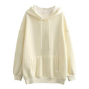 Tangada women fleece hoodie sweatshirts winter japanese fashion 2020 oversize ladies pullovers warm pocket hooded jacket SD60 AExp