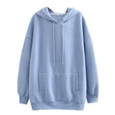 Tangada women fleece hoodie sweatshirts winter japanese fashion 2020 oversize ladies pullovers warm pocket hooded jacket SD60 AExp
