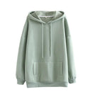 Tangada women fleece hoodie sweatshirts winter japanese fashion 2020 oversize ladies pullovers warm pocket hooded jacket SD60 AExp