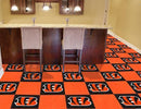 Team Carpet Tiles Carpet Flooring NFL Cincinnati Bengals 18"x18" Carpet Tiles FANMATS