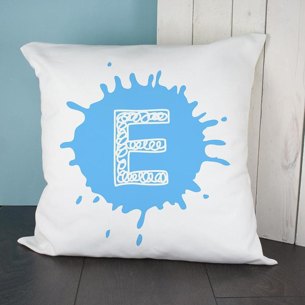 Textile Gifts & Accessories Personalised Pillow Splatter Initial Cushion Cover Treat Gifts