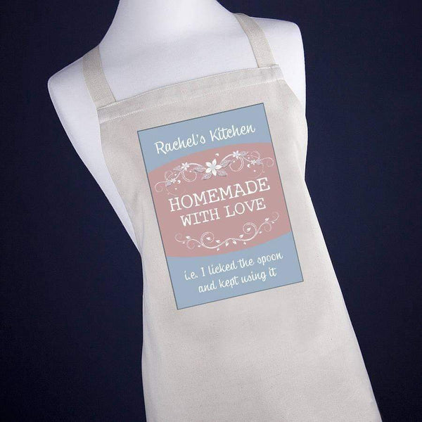 Textile Gifts & Accessories Personalized Aprons Homemade With Love Apron - Blueberry Blue Treat Gifts