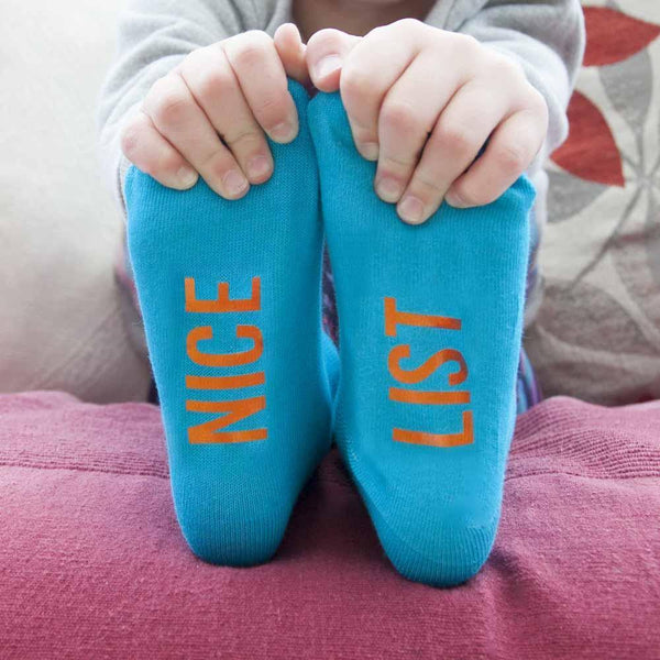 Textile Gifts & Accessories Personalized Gifts Kids Turquoise & Terracotta Orange Christmas Day Socks Treat Gifts