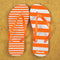 Textile Gifts & Accessories Striped Personalised Flip Flops in Orange Treat Gifts